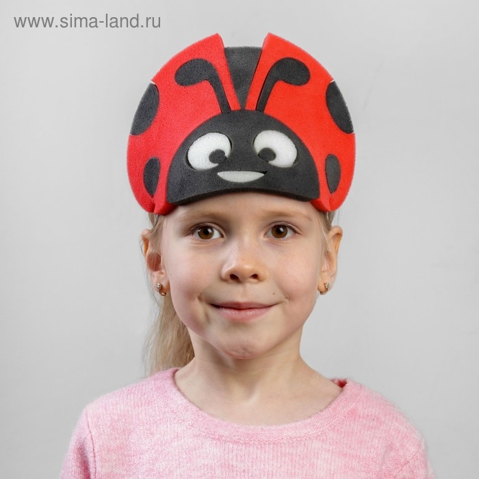 Карнавальная маска &laquo;Божья коровка&raquo; на резинке, поролон