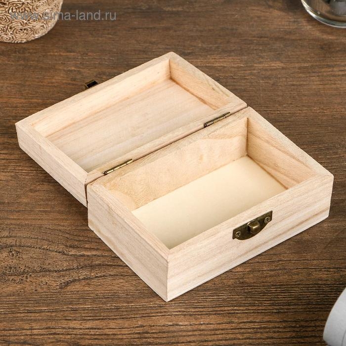 Шкатулка дерево для росписи Шкатулка дерево для росписи "Прямоугольная" 7,4х11,5хх4,7 см