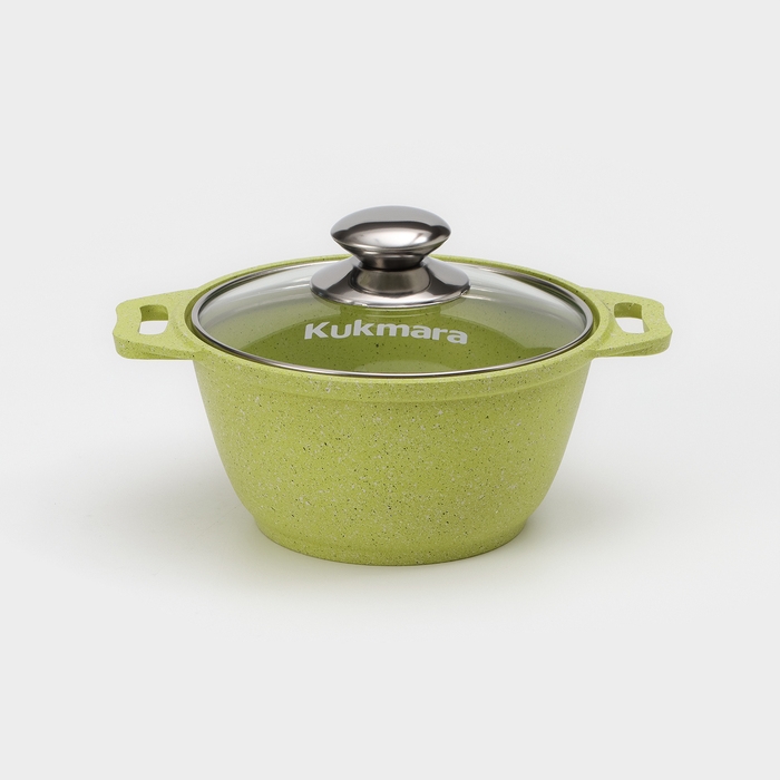 Кастрюля Trendy style, 1 л, антипригарное покрытие, цвет зелёный