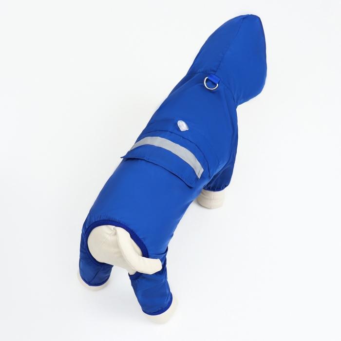 Комбинезон для собак, демисезонный с подкладом, размер L (ДС 32, Ог 48 см), синий Комбинезон для собак, демисезонный с подкладом, размер L (ДС 32, Ог 48 см), синий