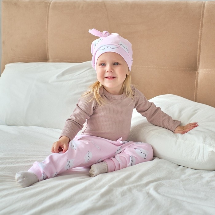 Комплект: боди, шапочка и брюки Крошка Я &laquo;Киса&raquo;, рост 74-80 см