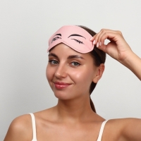 Маска для сна «Кокетка», 19 × 8,5 см, резинка одинарная, цвет розовый Маска для сна «Кокетка», 19 × 8,5 см, резинка одинарная, цвет розовый