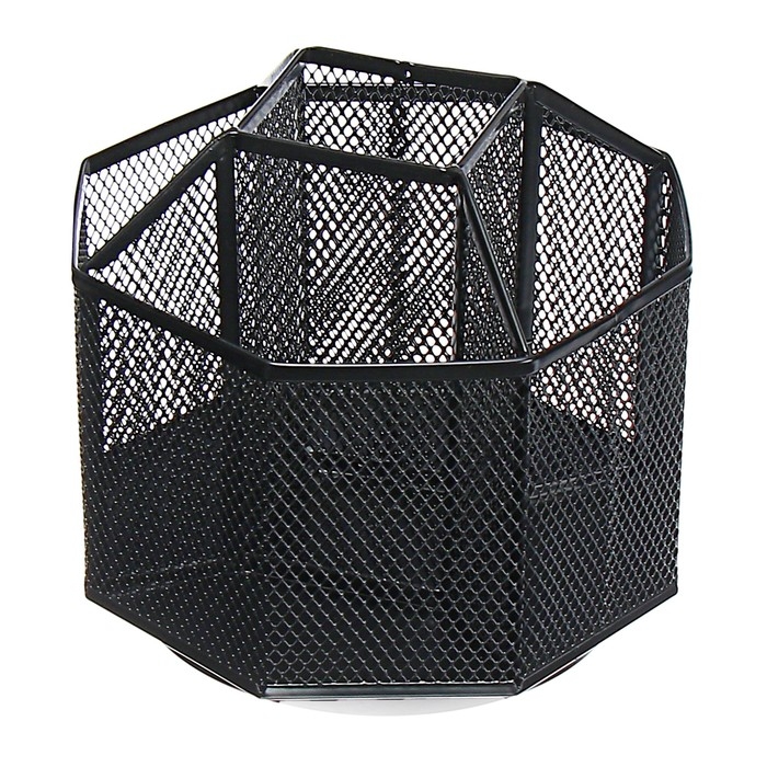 Подставка для канцелярских принадлежностей Calligrata, 5 отделений, сетка, металлическая, чёрная Подставка для канцелярских принадлежностей Calligrata, 5 отделений, сетка, металлическая, чёрная