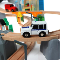 Деревянная игрушка &laquo;Железная дорога&raquo; 95 деталей, 52,5&times;33&times;12,5 см