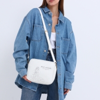 Сумка женская через плечо TEXTURA, маленького размера, цвет белый