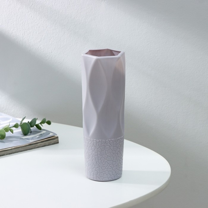 Ваза для цветов, 7×7×20,8 см, 650 мл, цвет МИКС Ваза для цветов, 7×7×20,8 см, 650 мл, цвет МИКС