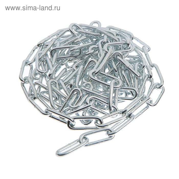 Цепь длиннозвенная ТУНДРА krep, DIN763, диаметр 6 мм, сварная, оцинкованная, 5 м Цепь длиннозвенная ТУНДРА krep, DIN763, диаметр 6 мм, сварная, оцинкованная, 5 м