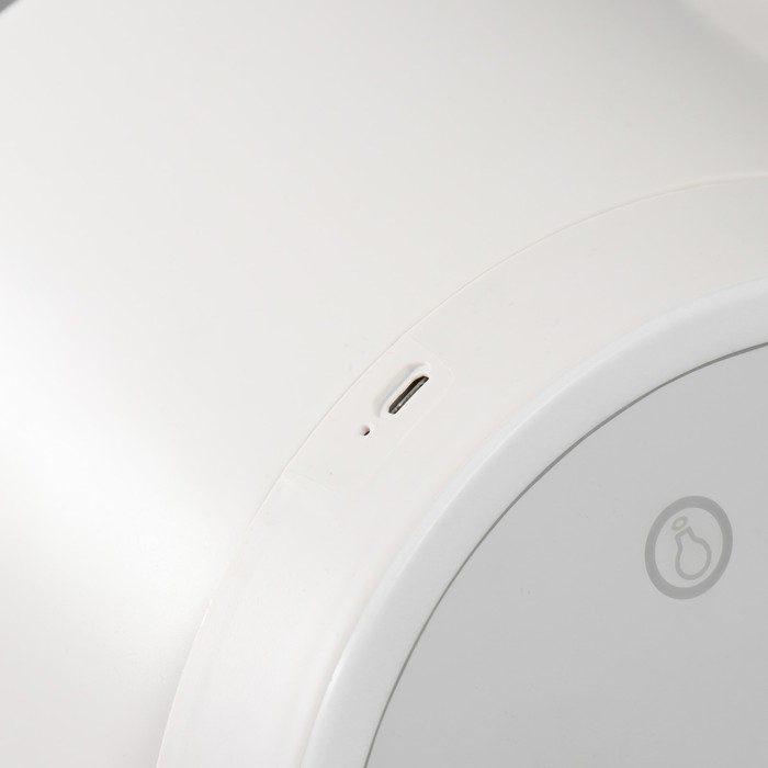 Шкатулка для косметики пластик, зеркало с подсветкой "Белоснежная" 37,5х22х31 см