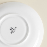 Чайные пары SL Home &laquo;Каскарон&raquo;, 240 мл, набор 2 шт, костяной фарфор, белые