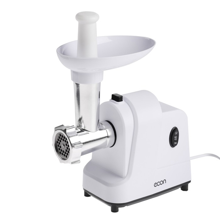 Мясорубка Econ ECO-1011MG, 1600 Вт, реверс, кеббе, белая Мясорубка Econ ECO-1011MG, 1600 Вт, реверс, кеббе, белая