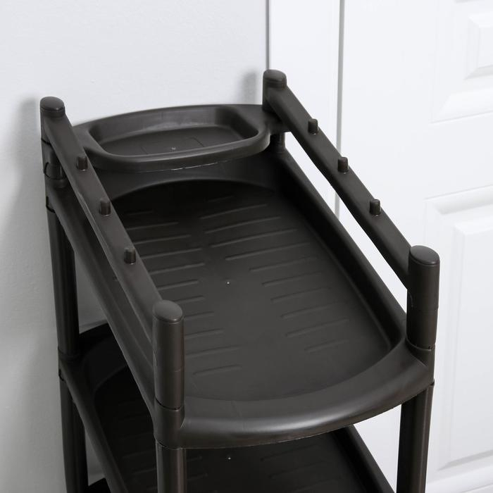 Этажерка для обуви 4-х ярусная &laquo;Узкая&raquo;, 41.5&times;25.5&times;81 см, цвет МИКС