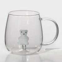 Кружка стеклянная с фигуркой на дне «Серен. Мишка», 350 мл Кружка стеклянная с фигуркой на дне «Серен. Мишка», 350 мл