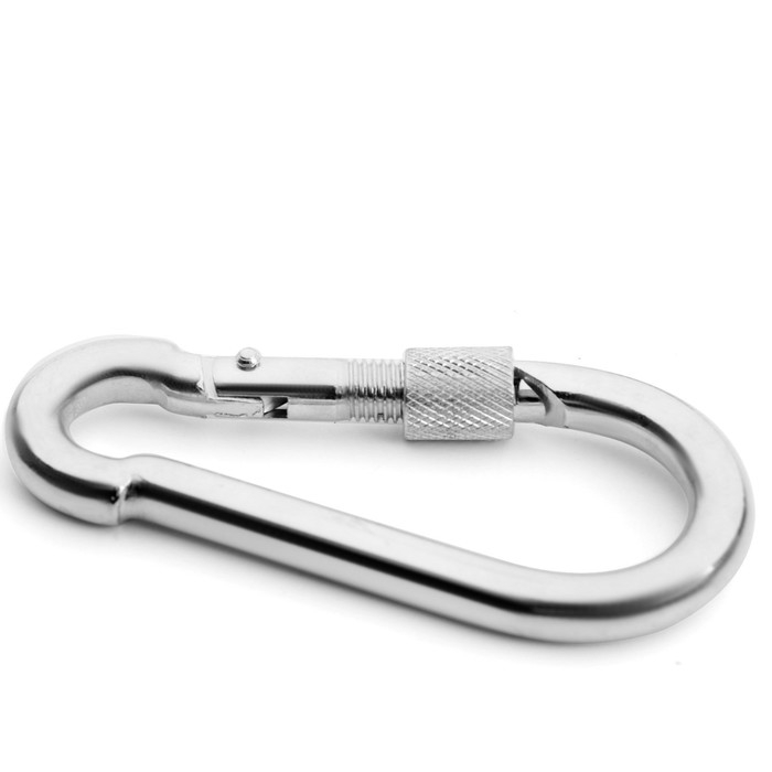 Карабин монтажный с фиксатором ТУНДРА krep, DIN5299D, 10х100 мм, оцинкованный, 1 шт. Карабин монтажный с фиксатором ТУНДРА krep, DIN5299D, 10х100 мм, оцинкованный, 1 шт.