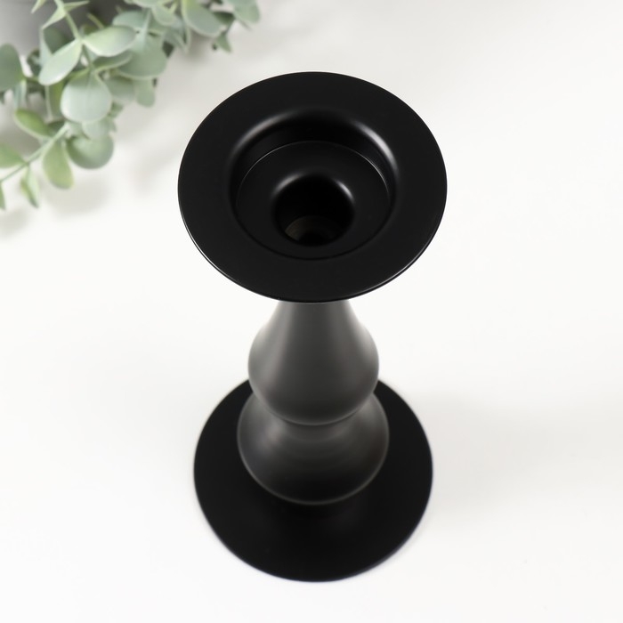 Подсвечник металл на 1 свечу d=до 5 см Подсвечник металл на 1 свечу d=до 5 см "Антонио" черный 9х9х22,5 см