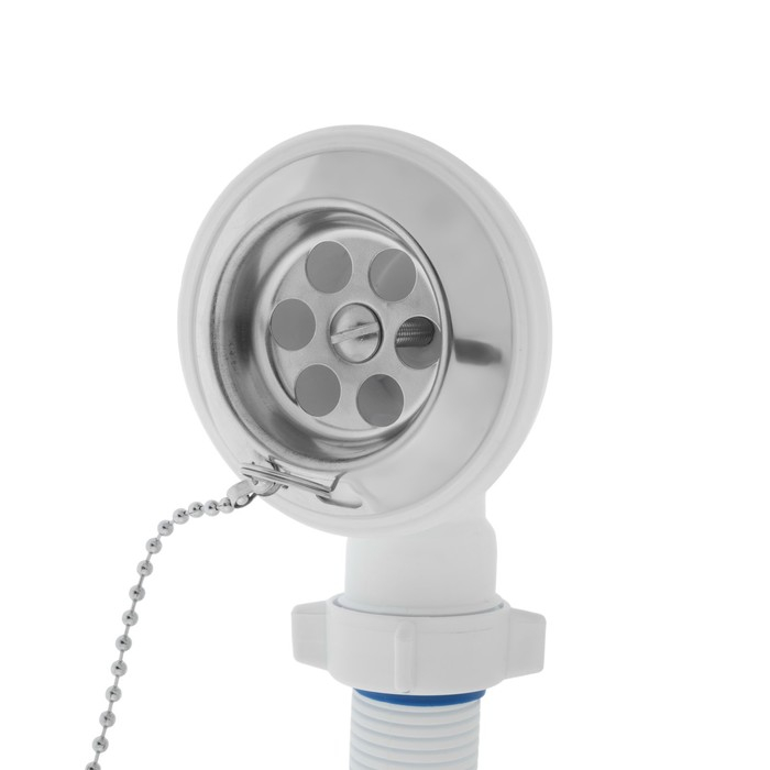 Сифон для ванны ORIO А-80089, 1 1/2 Сифон для ванны ORIO А-80089, 1 1/2"х40/50 мм, регулируемый, перелив, с гофрой 40х40/50мм