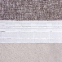 Штора портьерная Этель Natural 270*300 см, цв.серый, рогожка/блэкаут, пл. 275 г/м2