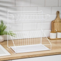 Сушилка для посуды с поддоном, 38×24×37 см, цвет белый Сушилка для посуды с поддоном, 38×24×37 см, цвет белый