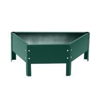 Клумба оцинкованная &laquo;Трапеция&raquo;, d = 60 см, высота бортика 15 см, зелёная Greengo