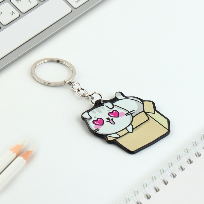 Брелок для ключей акриловый &laquo;Котик&raquo;, 7 х 12,5 см