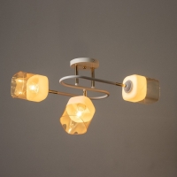 Люстра "Новелла" 3хЕ27 40Вт бело-золотой 53х26х27 см BayerLux Люстра "Новелла" 3хЕ27 40Вт бело-золотой 53х26х27 см BayerLux