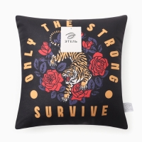 Подушка декоративная Этель "Survive" 40х40 см, велюр, 100% п/э Подушка декоративная Этель "Survive" 40х40 см, велюр, 100% п/э