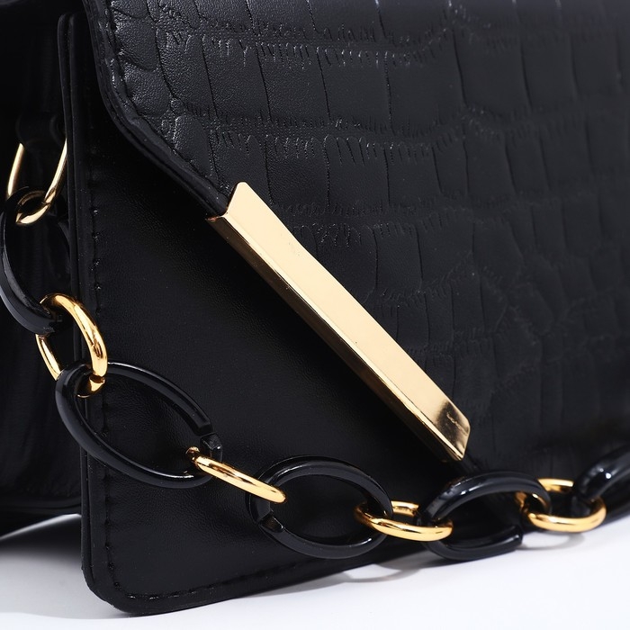 Сумка мессенджер на магните, цвет чёрный Сумка мессенджер на магните, цвет чёрный