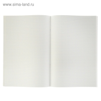 Тетрадь А4, 96 листов в клетку "Зелёная", обложка бумвинил, блок №2 (серые листы)