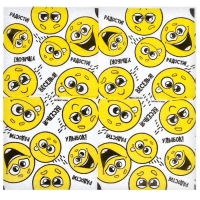 Салфетки бумажные однослойные «Смайлы. Пожелания», 24 × 24 см, в наборе 20 шт. Салфетки бумажные однослойные «Смайлы. Пожелания», 24 × 24 см, в наборе 20 шт.