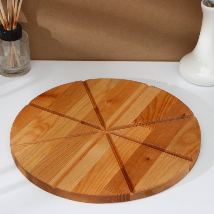 Набор разделочных досок на подставке Adelica &laquo;Итальяно&raquo;, d=30, d=25 см, пропитаны минеральным маслом, берёза