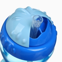 Поильник с силиконовой трубочкой, 340 мл., цвет Голубой