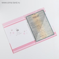 Папка для свидетельства о рождении &laquo;Слоник&raquo;, для девочки, А4