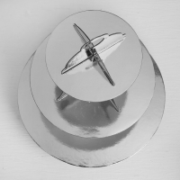 Подставка для пирожных &laquo;Нежность&raquo;, цвет серебряный