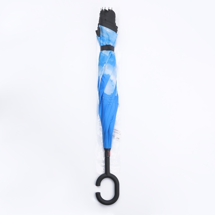 Зонт - наоборот &laquo;Небеса&raquo;, механический, 8 спиц, R = 53/60 см, D = 120 см, цвет МИКС