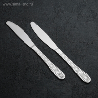 Ножи столовые Доляна &laquo;Фараон&raquo;, длина 20 см, 6 шт, цвет серебряный