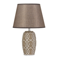 Настольная лампа "Камила" Е14 40Вт кофейно-белый 22х22х35 см RISALUX