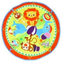 Развивающий коврик «Мягкие малыши», 4 мягкие игрушки, d80см, виды МИКС, Крошка Я Развивающий коврик «Мягкие малыши», 4 мягкие игрушки, d80см, виды МИКС, Крошка Я