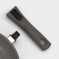 Сковорода, d=26 см, съёмная ручка, стеклянная крышка, антипригарное покрытие, цвет светлый мрамор Сковорода, d=26 см, съёмная ручка, стеклянная крышка, антипригарное покрытие, цвет светлый мрамор