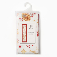 Дорожка на стол новогодняя Golden Christmas 40х147 см, 100% хл, саржа 190гр/м2