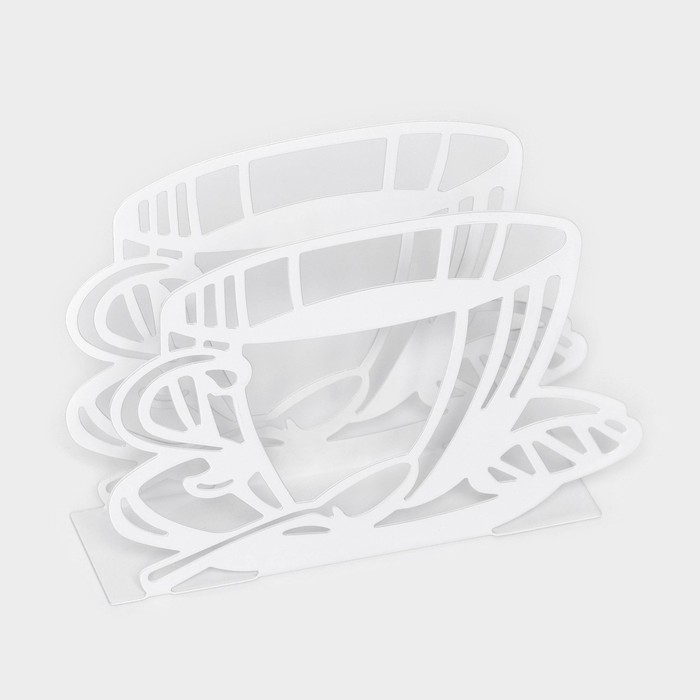 Салфетница Доляна «Кофе», 14×4×10 см, цвет белый Салфетница Доляна «Кофе», 14×4×10 см, цвет белый