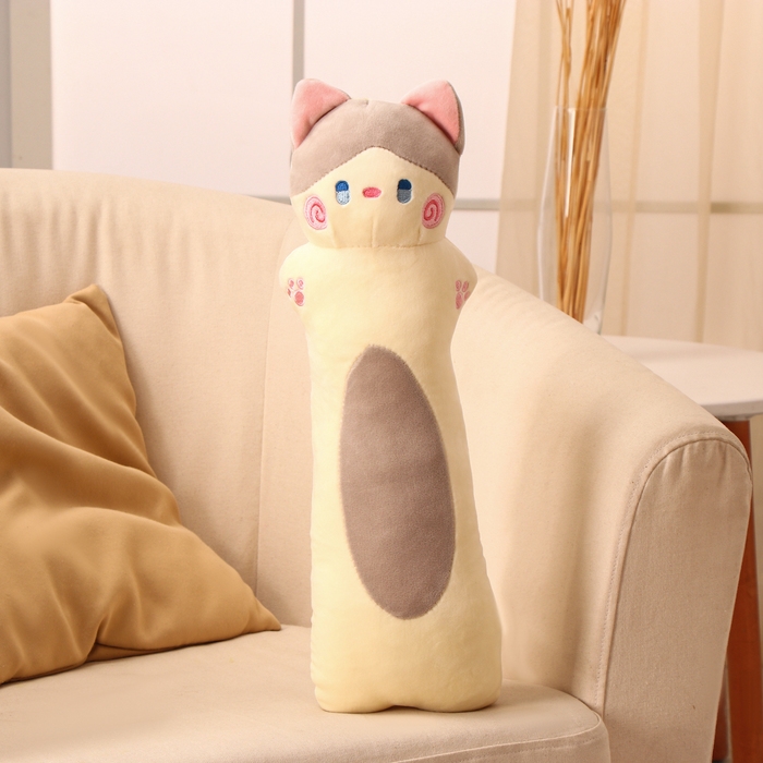 Мягкая игрушка &laquo;Кот-батон&raquo;, 50 см, цвет светло-серый
