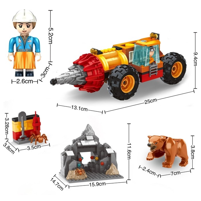 Конструктор Кладоискатели &laquo;Буровой вездеход&raquo;, 325 деталей