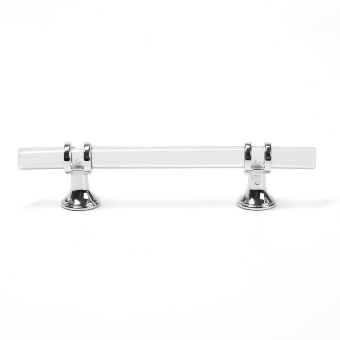 Ручка скоба CAPPIO PK106, м/о 96 мм, D=12 мм, пластик, цвет прозрачный/хром