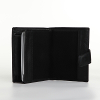 Портмоне мужское на магните 3 в 1, отдел для автодокументов, паспорта, цвет чёрный Портмоне мужское на магните 3 в 1, отдел для автодокументов, паспорта, цвет чёрный