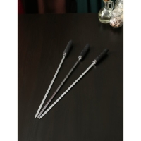 Подарочный набор для подачи шашлыка: доска-тарелка 44&times;24&times;5.5 см, шампур 3 шт, опахало, берёза