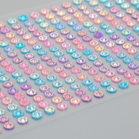 Наклейка пластик стразы "Полосы градиент" МИКС 24,6х10 см Наклейка пластик стразы "Полосы градиент" МИКС 24,6х10 см