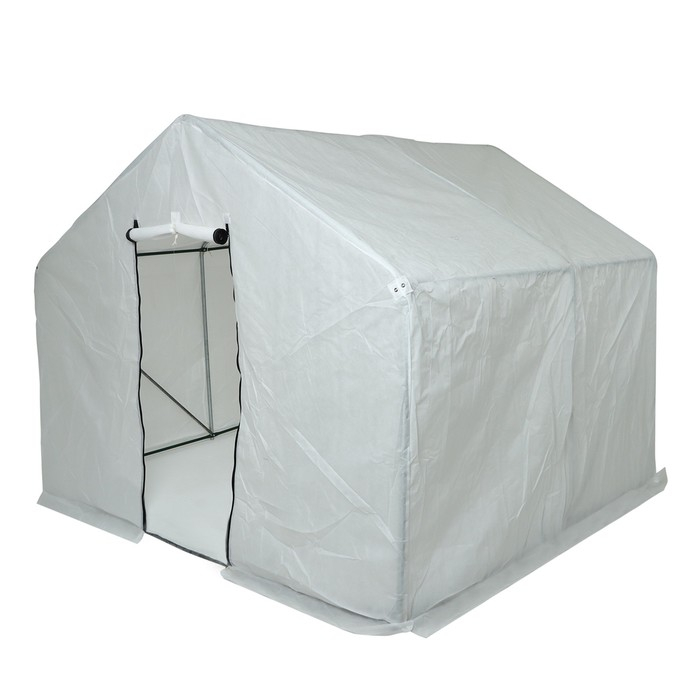 Теплица, 2,5 &times; 2,45 &times; 2,1 м, оцинкованный металл, профиль d = 25 мм, чехол из спанбонда 90 г/м&sup2;, МИКС