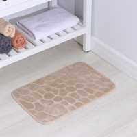 Коврик для ванной и туалета Доляна «Галька», 40×60 см, цвет бежевый Коврик для ванной и туалета Доляна «Галька», 40×60 см, цвет бежевый