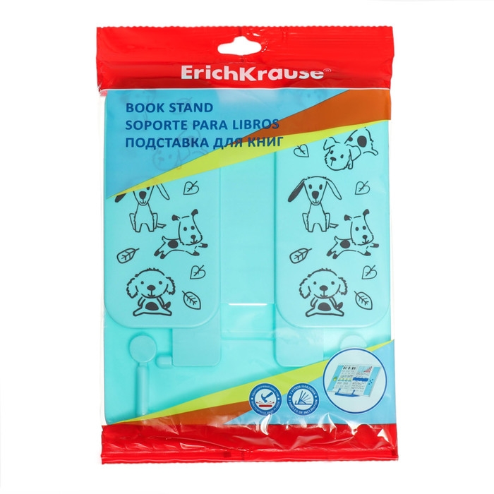 Подставка для книг пластик, ErichKrause, Little Dogs, мятный Подставка для книг пластик, ErichKrause, Little Dogs, мятный