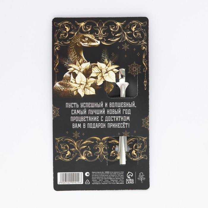 Ложка сувенирная на открытке «Новогодняя коллекция: Богатства», 3 х 14 см Ложка сувенирная на открытке «Новогодняя коллекция: Богатства», 3 х 14 см