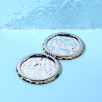 Зеркало складное &laquo;ANIMAL&raquo;, d = 7 см, с увеличением, искусственная кожа, цвет &laquo;леопард&raquo;